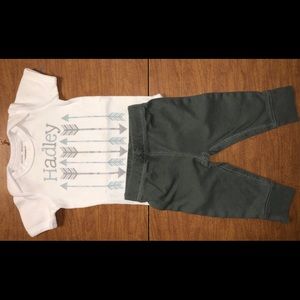 Personalized Hadley Arrow Onsie & Matching Pants